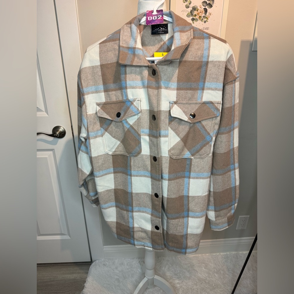 #002 HFX Women Flannet Jacket Size S NWT